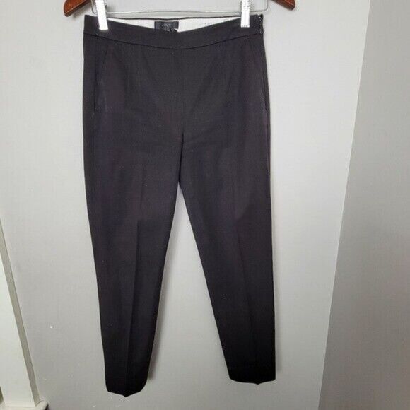 JCREW Martie pant in bi-stretch cotton Black 0 - Picture 1 of 3